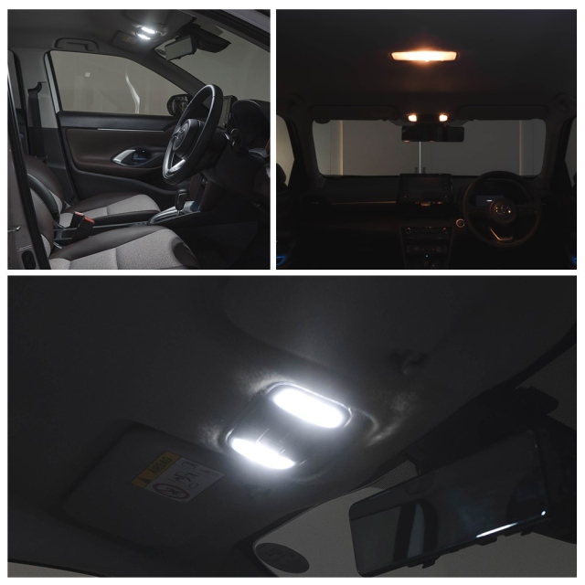 ヤリスクロス 前期 LED ルームランプ フロント リア バニティ ラゲッジ