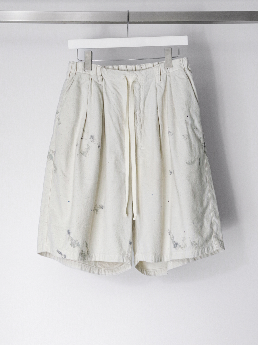 ANCELLM "C/R DUCK SHORT PANTS" - WHITE