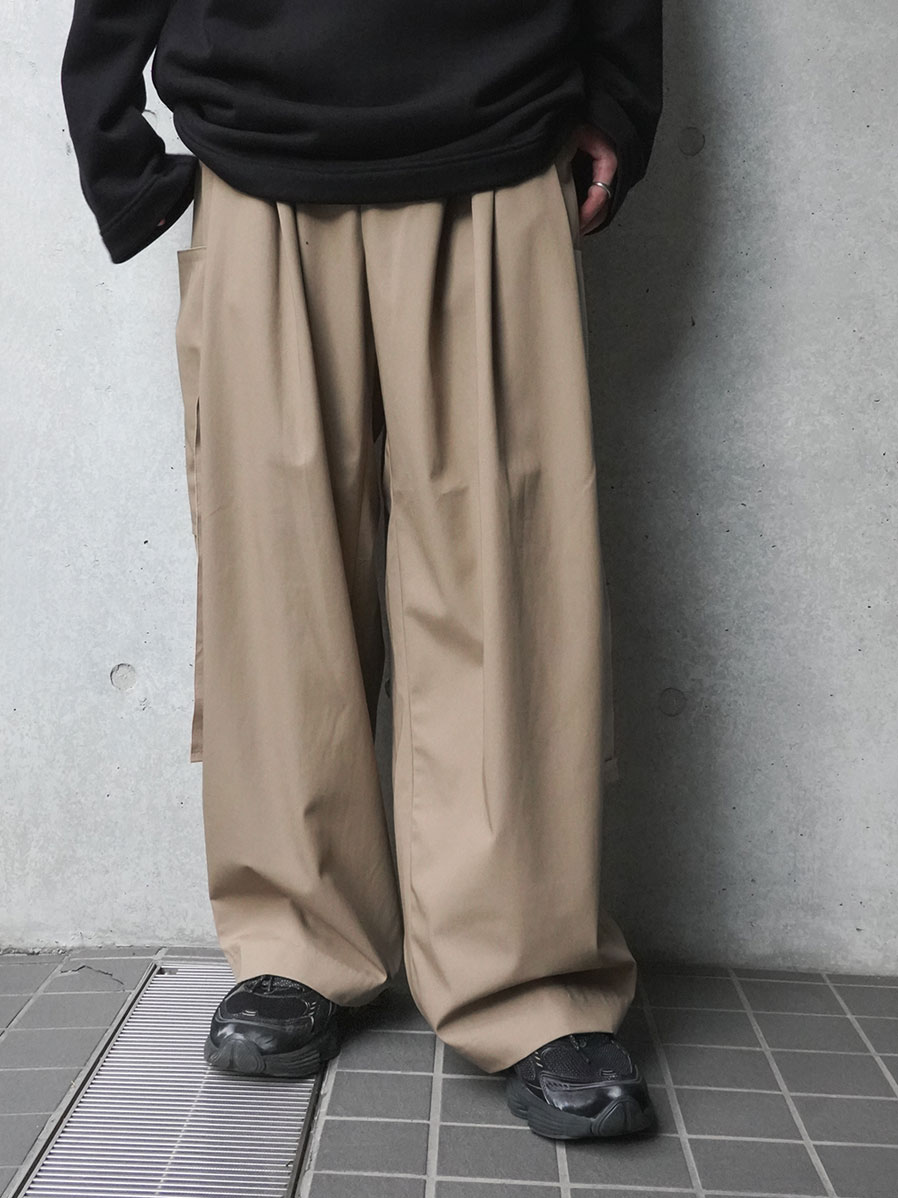 ALMOSTBLACK "WOVEN 6POCKET PANTS" - BEIGE
