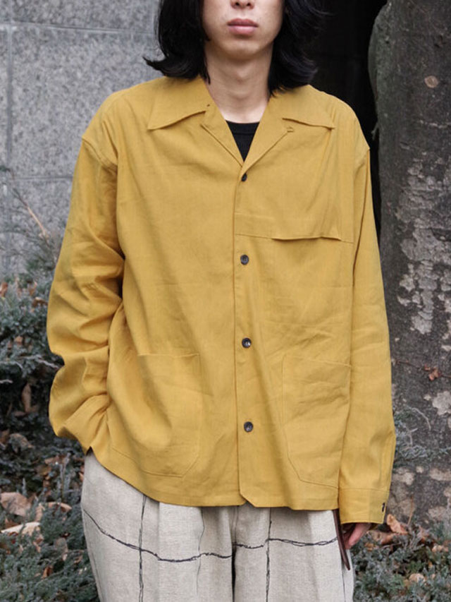 アンセルム ANCELLM 23SS ANC-SH35 LINEN PULLOVER SHIRT リネン プル 