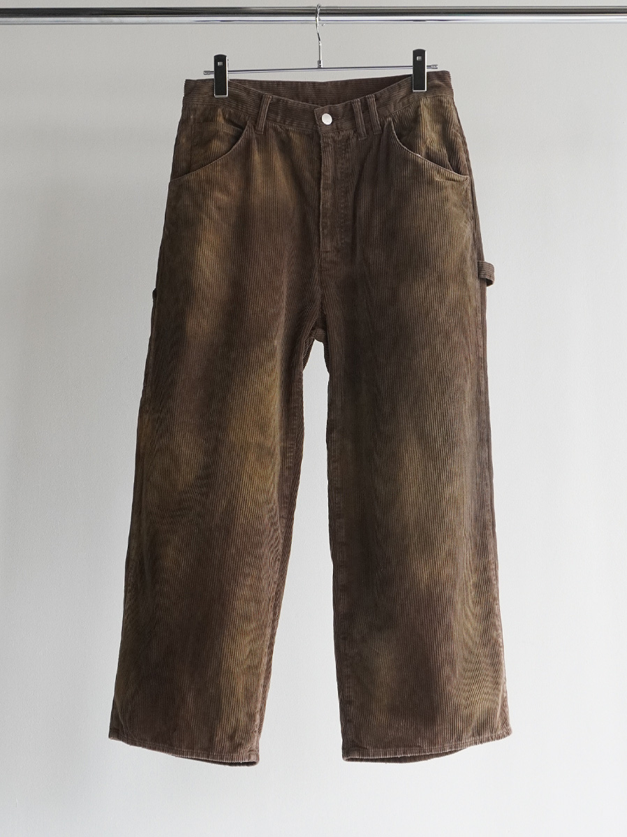 ANCELLM "CORDED VELVETEEN PAINTER PANTS" - BROWN