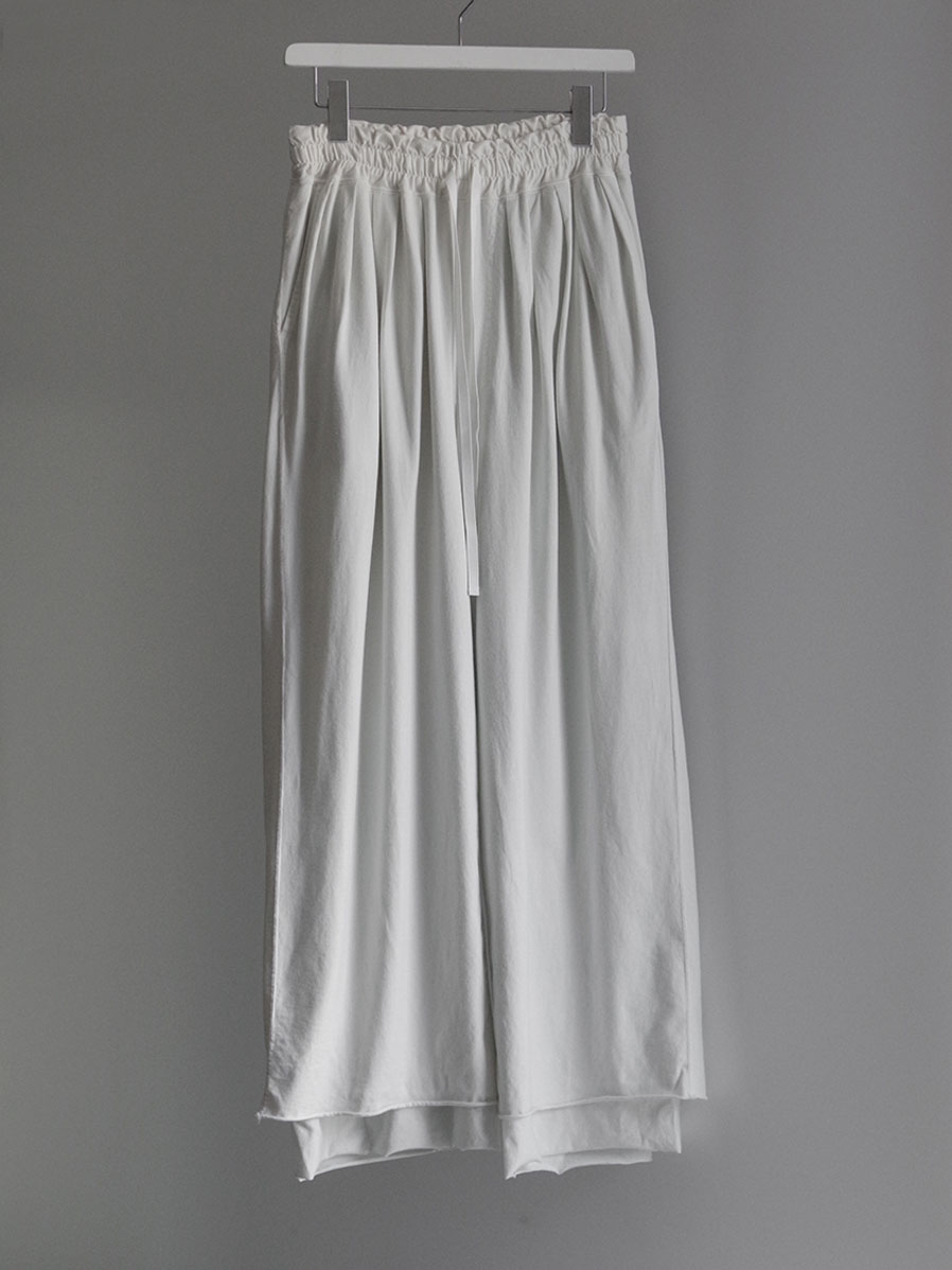 ANCELLM "DRAPE WIDE EASY CUT SLACKS" - WHITE