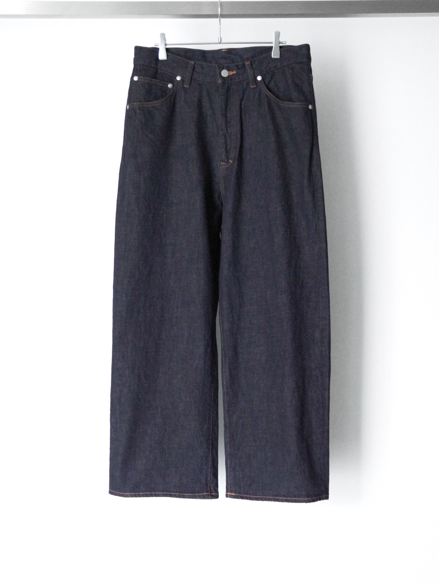 ANCELLM "#08 SELVEDGE MIDDLE STRAIGHT 5P DENIM PANTS OW" - INDIGO