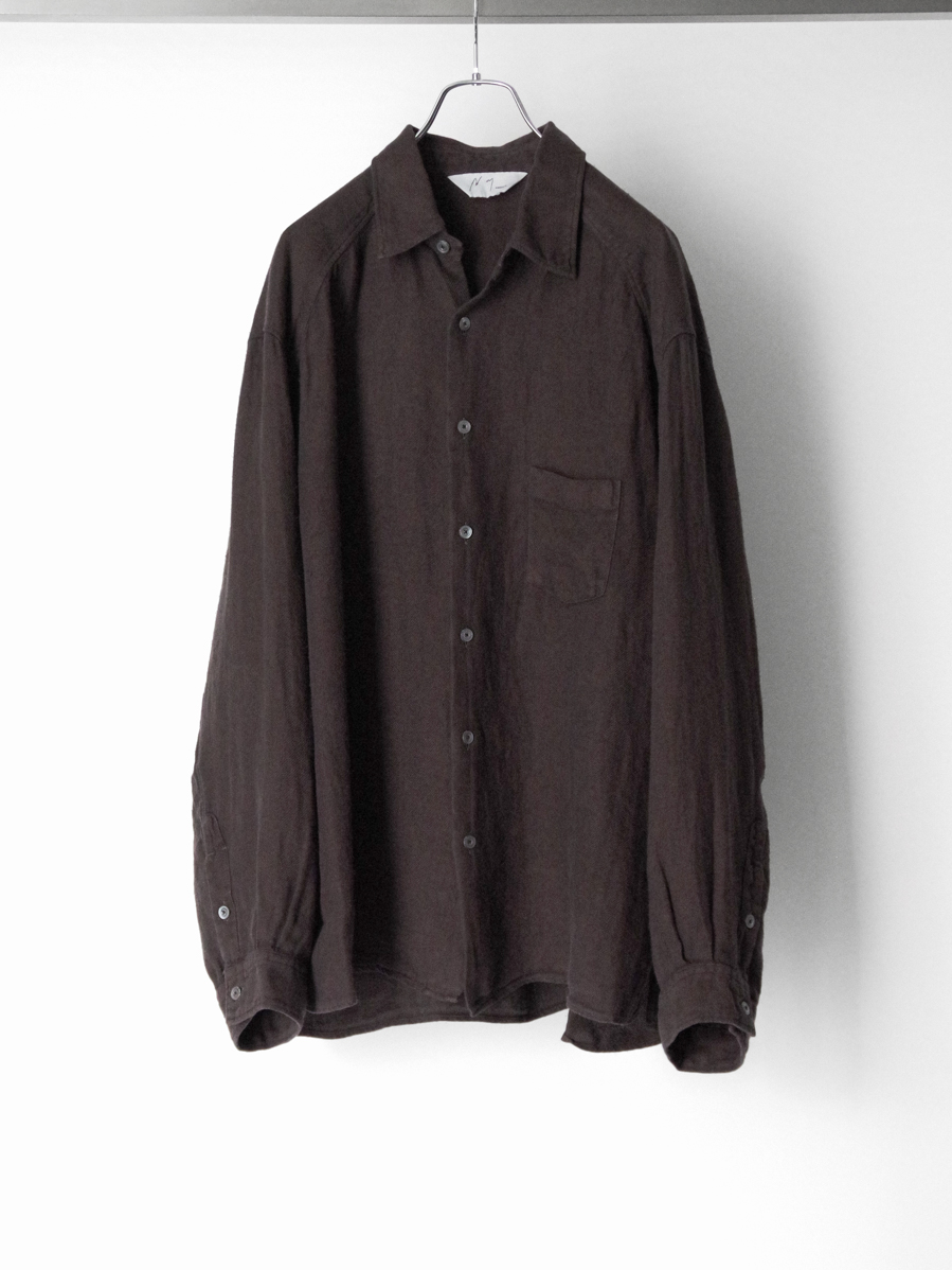 ANCELLM "LINEN OVER SHIRT" - BROWN