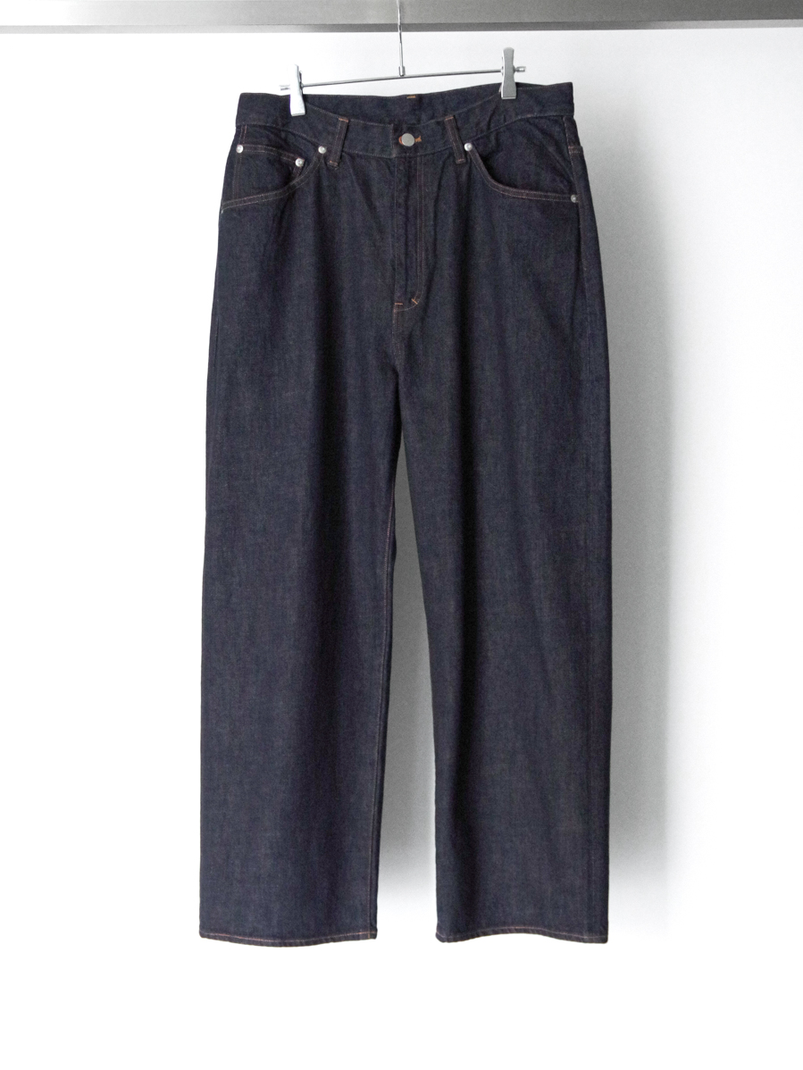 ANCELLM "#02 SELVEDGE TAPERED 5P DENIM PANTS OW" - INDIGO