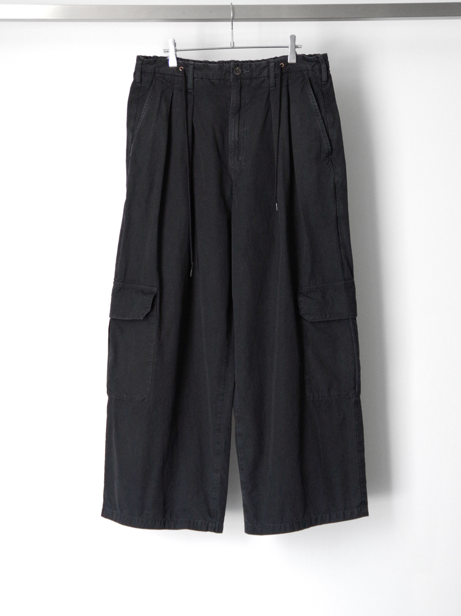 ANCELLM "POPLIN CARGO PANTS" - BLACK
