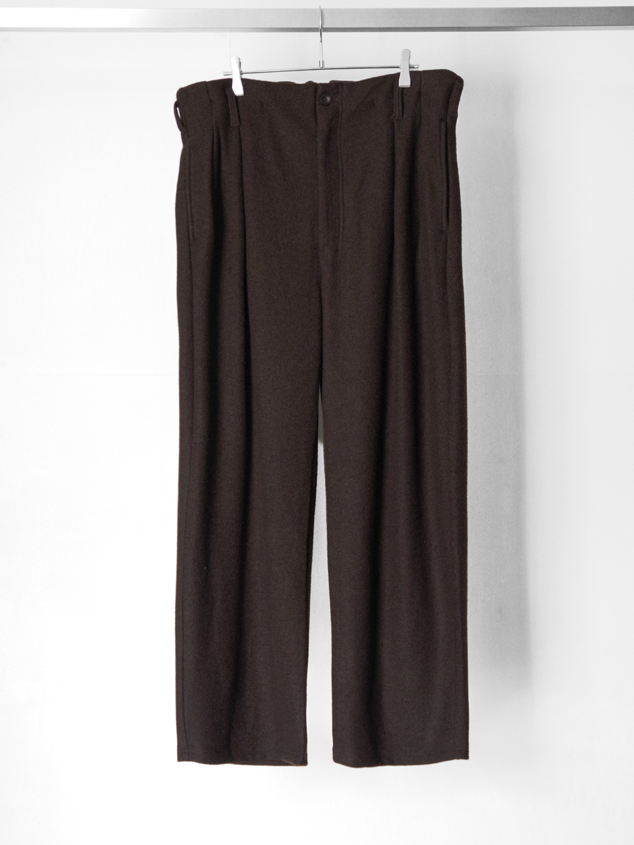 ANCELLM "WOOL CUT SLACKS" - D.BROWN