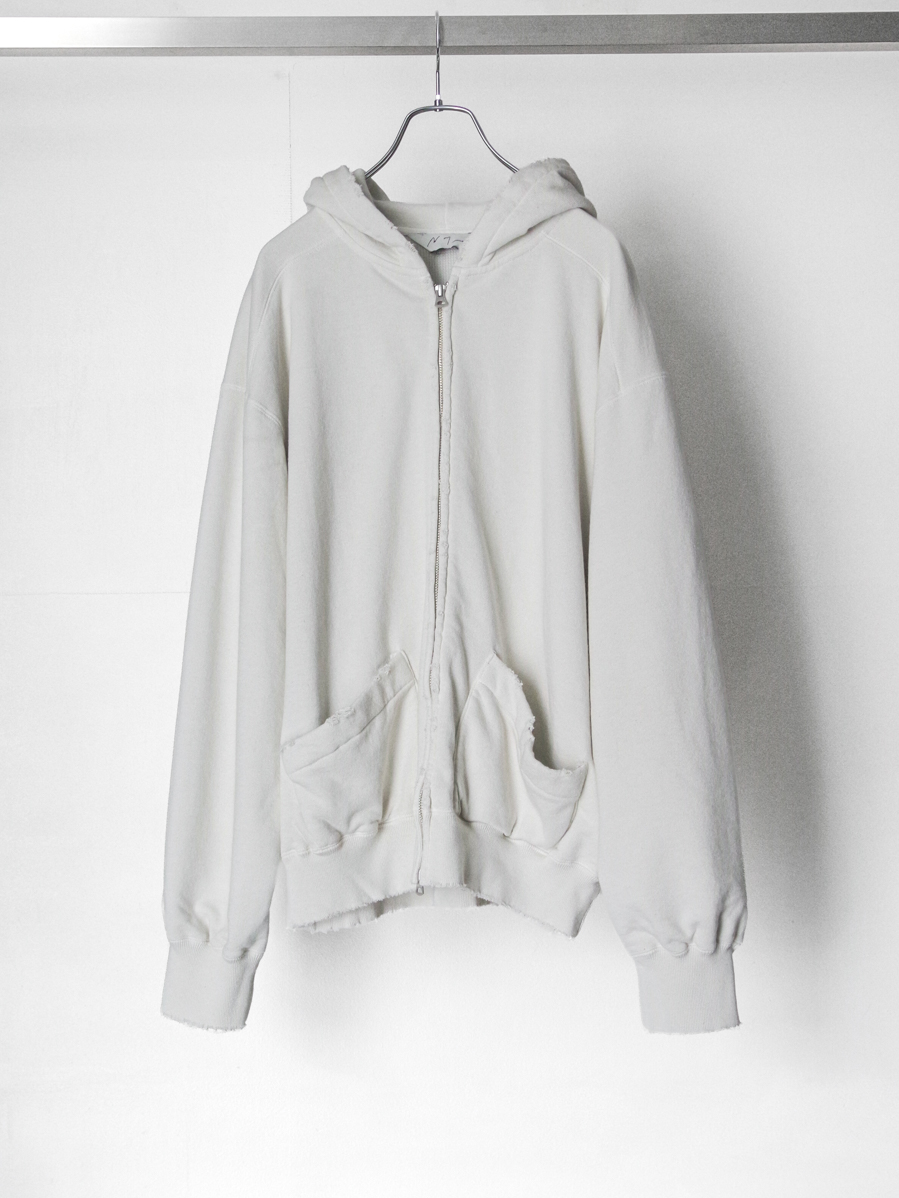 ANCELLM "ZIP UP HOODIE" - G.WHITE