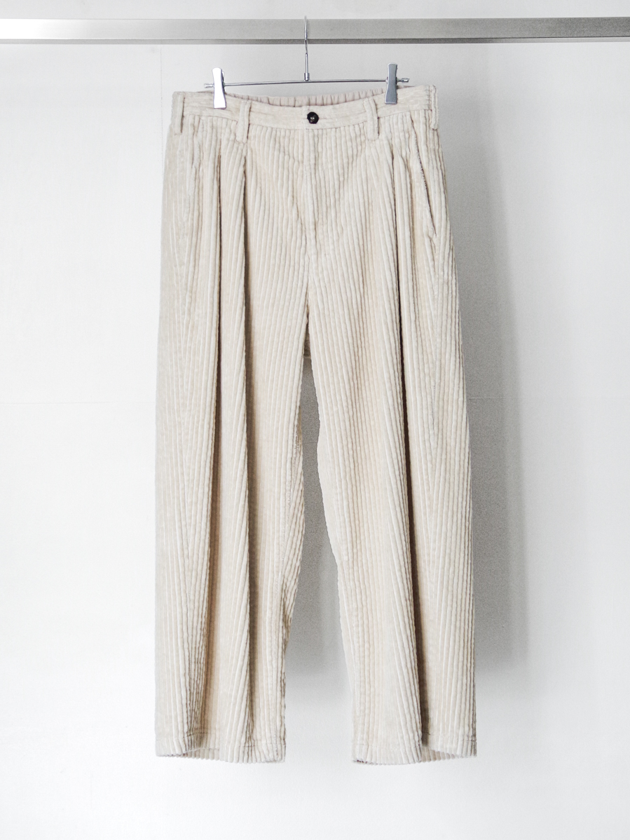 ANCELLM "CORDUROY WIDE SLACKS" - IVORY