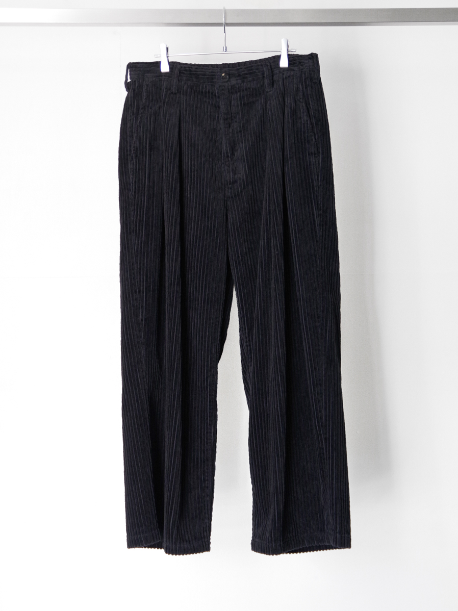 ANCELLM "CORDUROY WIDE SLACKS" - BLACK