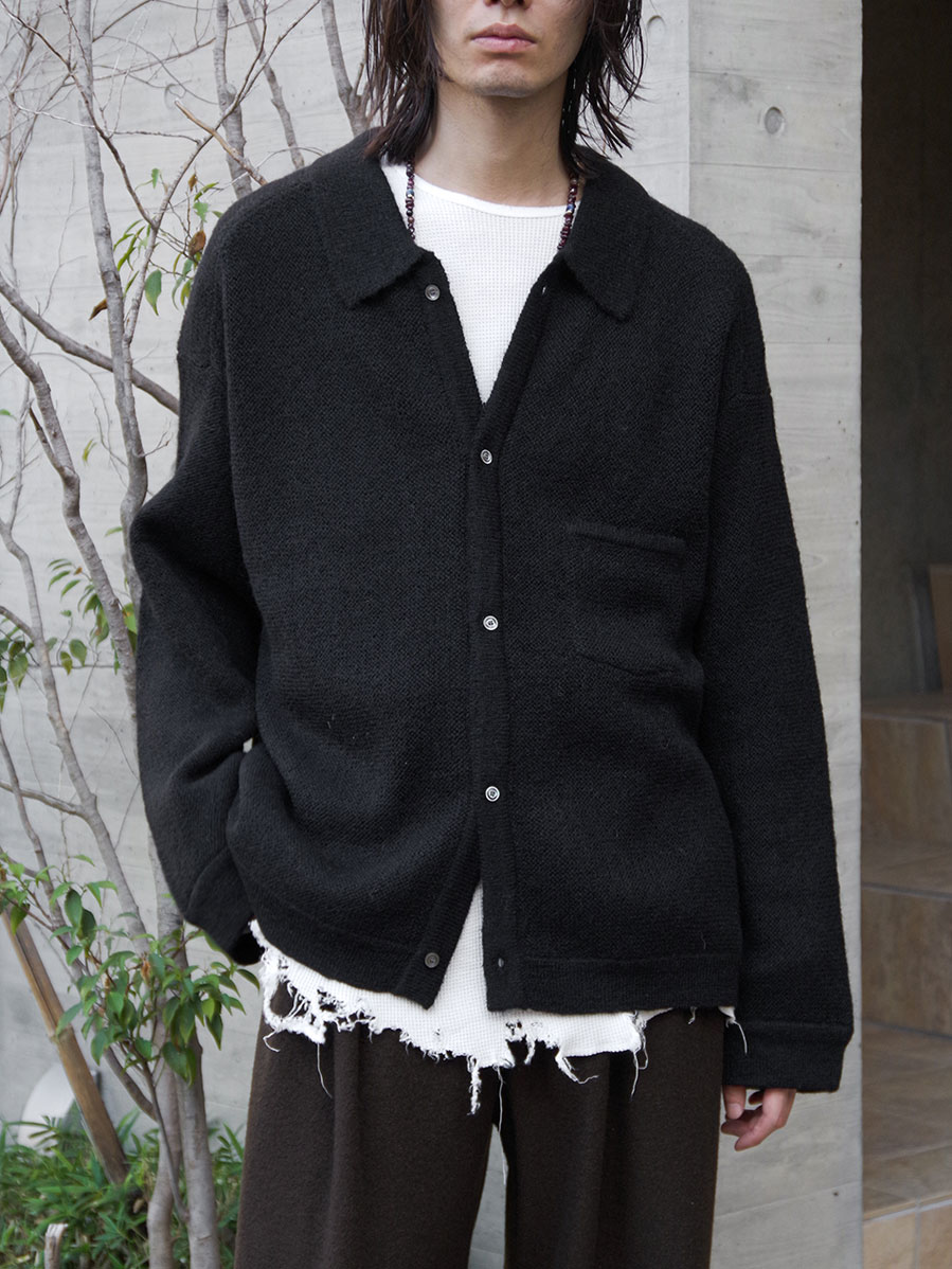 ANCELLM "KNIT SHIRT" - BLACK