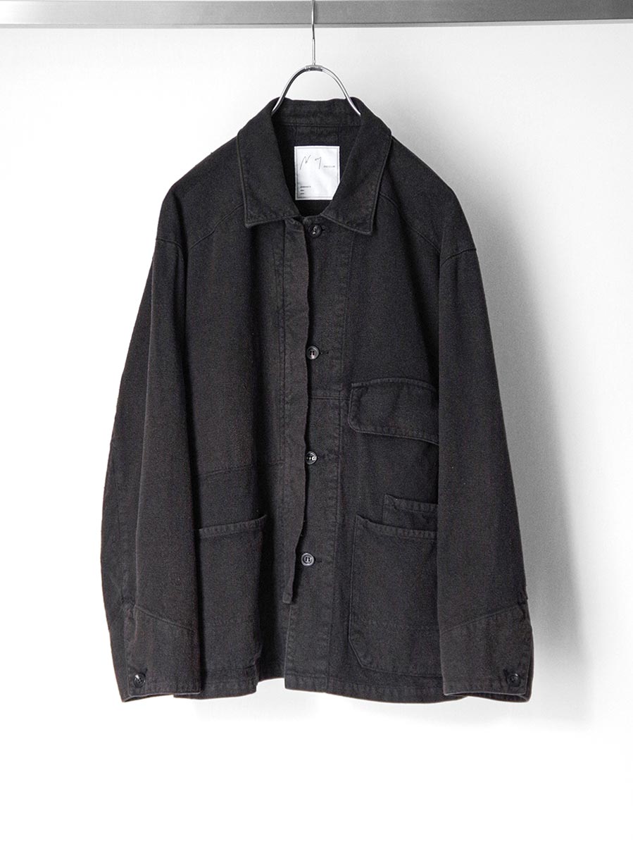 ANCELLM "C/R DUCK COVERALL JACKET" - BLACK