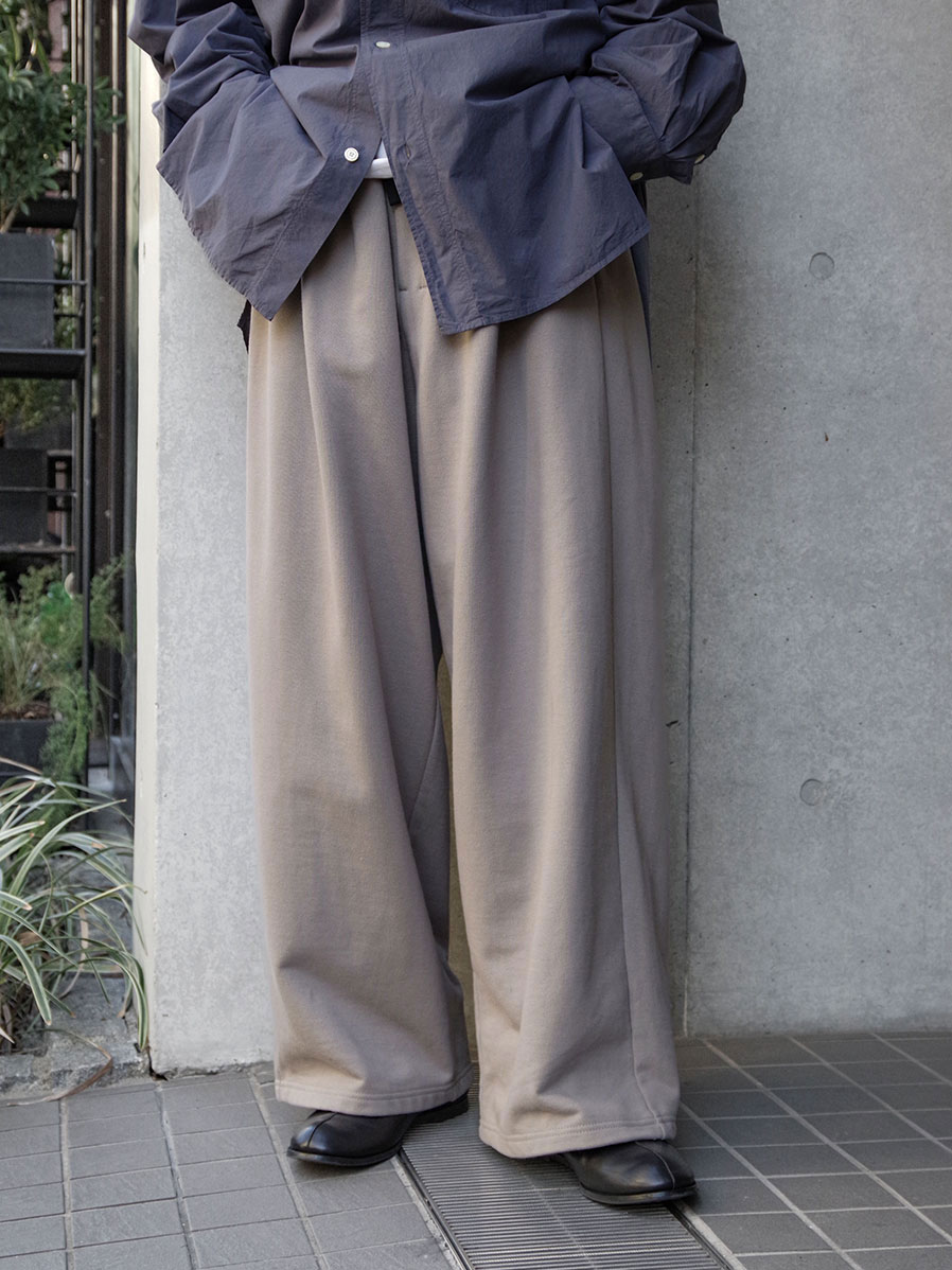 ANCELLM "2TUCK SWEAT PANTS" - GREIGE