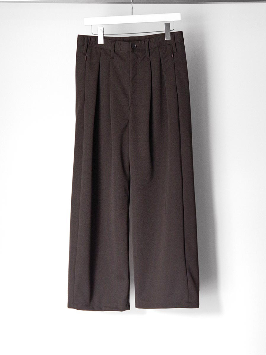 ANCELLM "TRACK WIDE PANTS" - BROWN