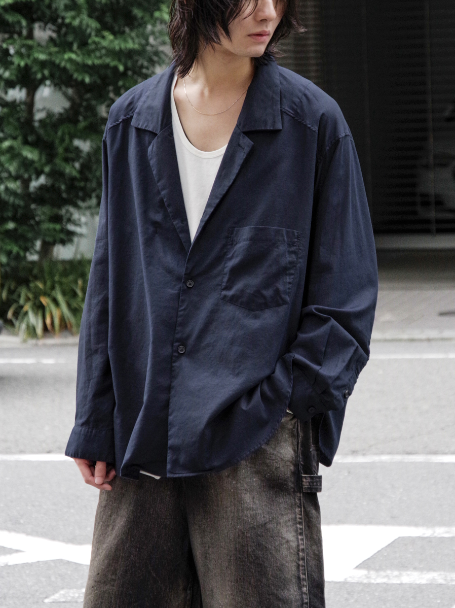 ANCELLM "C/S TAILORED SHIRT" - NAVY