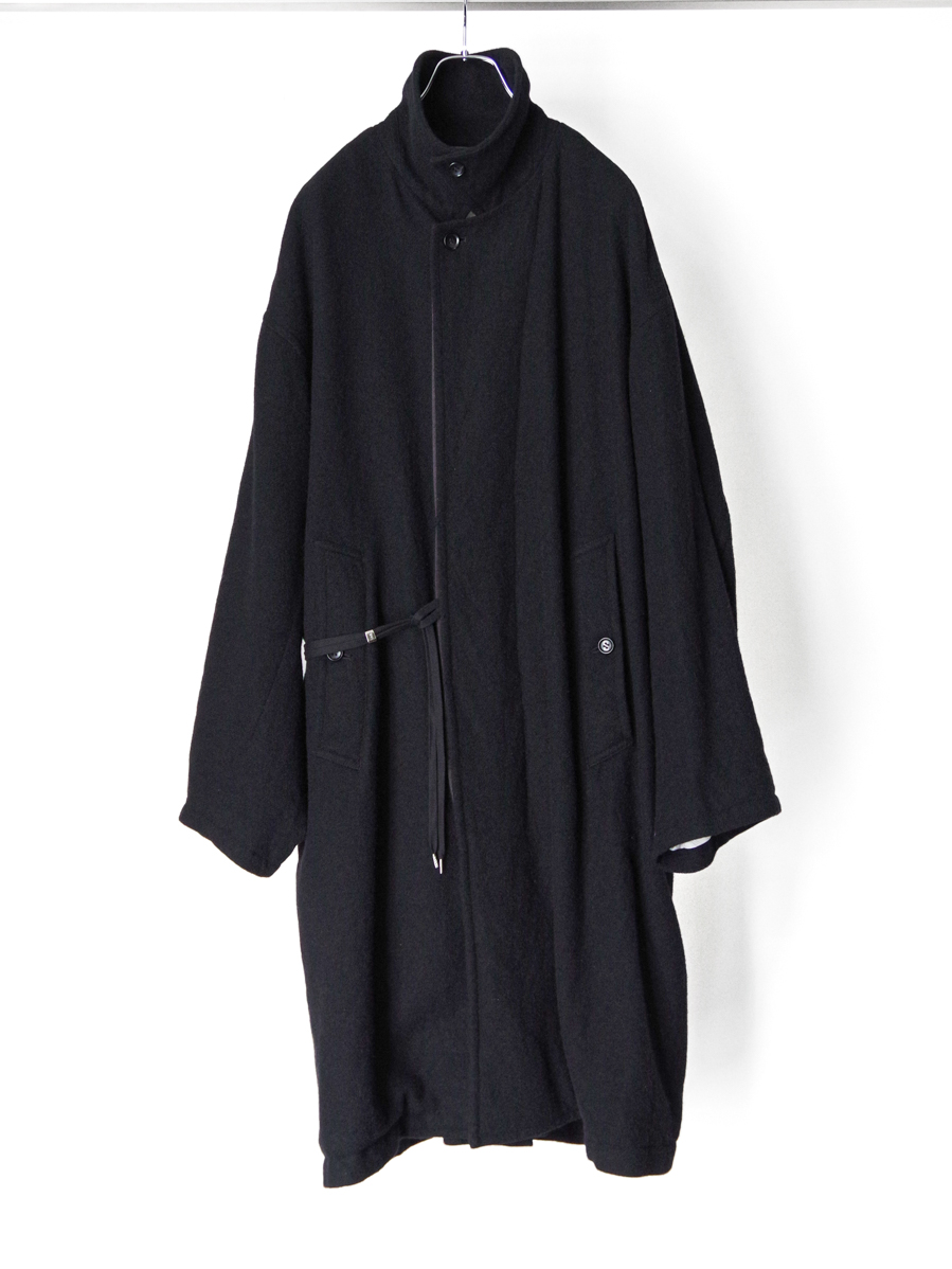 ANEI "ROUND COAT TWEED" - BLACK