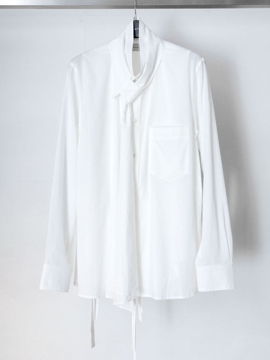 BED J.W. FORD "LAYERED SCARF SHIRTS" - WHITE