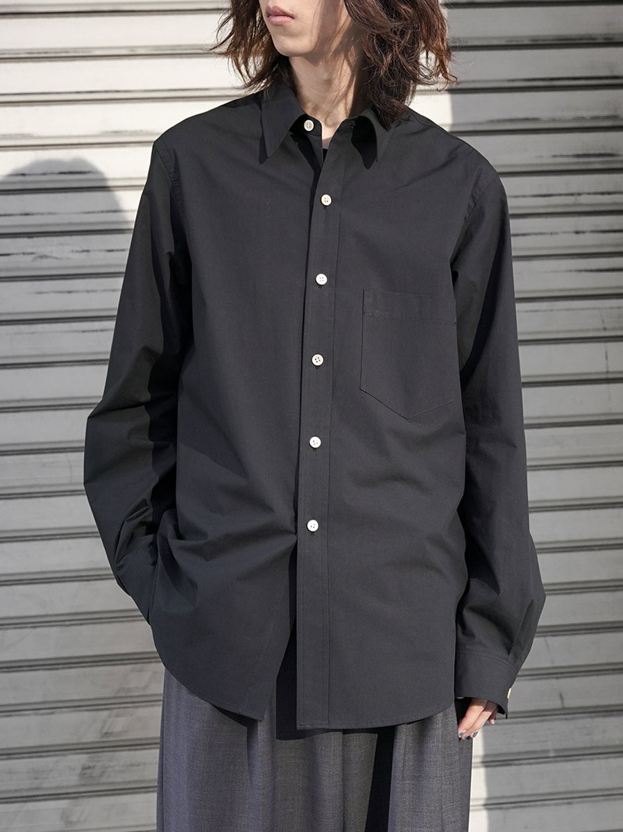 BED J.W. FORD "Cotton Silk Shirt" - BLACK