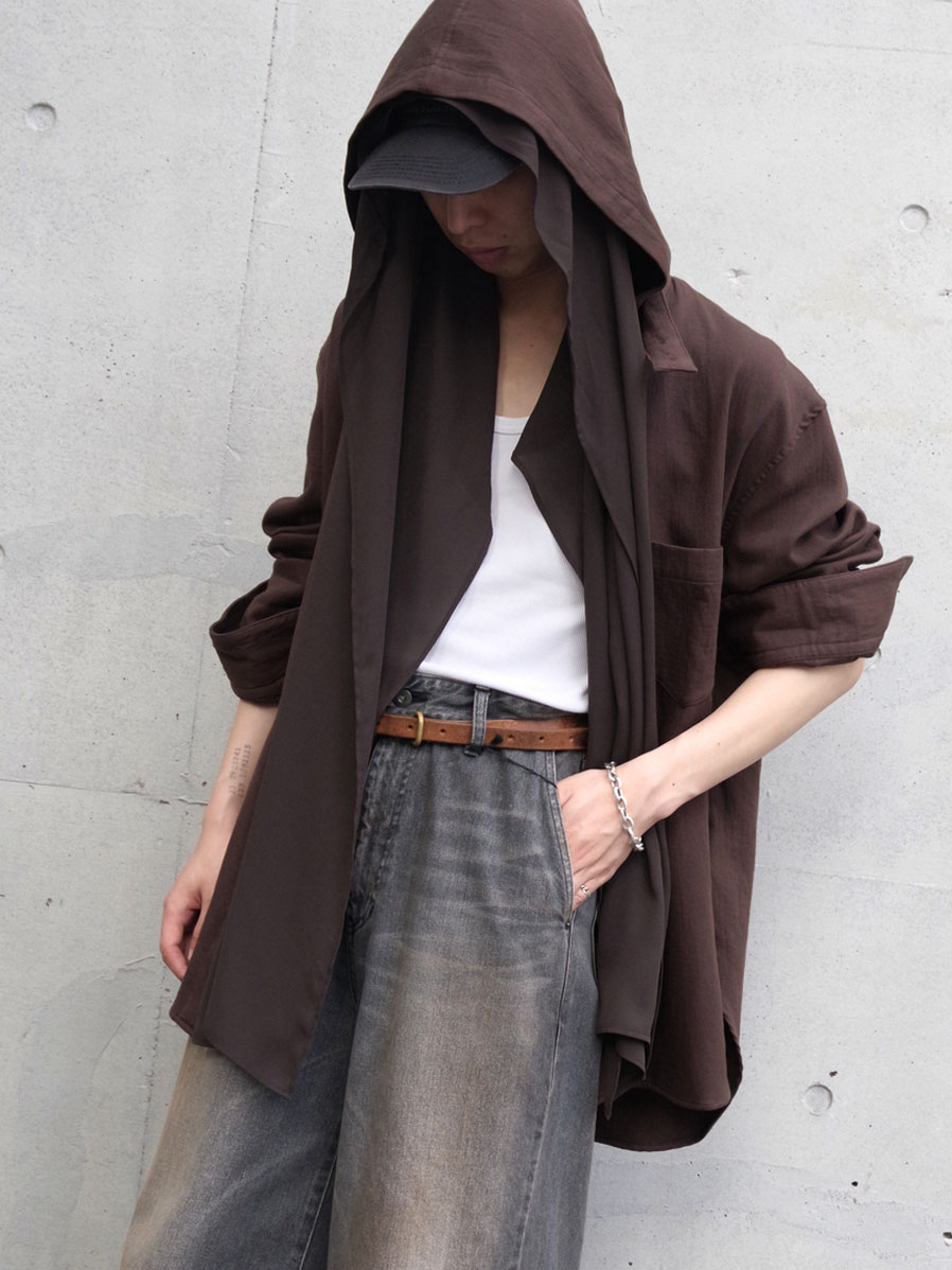 BED.jw.FORD ネイビー フード付きジャケット ずっと気になってた Short Website Official FORD j.w. Brown
