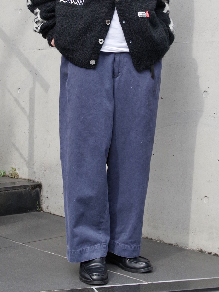 BOWWOW "ESSENTIAL CHINO PANTS AGED" - AGED NAVY