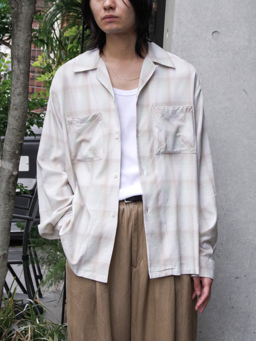URU "OPEN COLLAR L/S SHIRTS" - BEIGE
