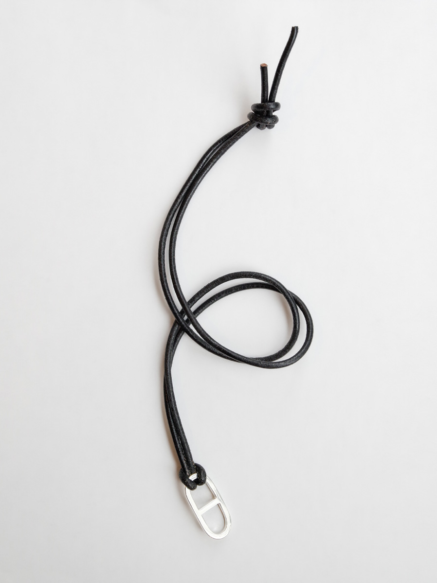 Garden of Eden "Anchor Leather Necklace (Small)" #22AW005