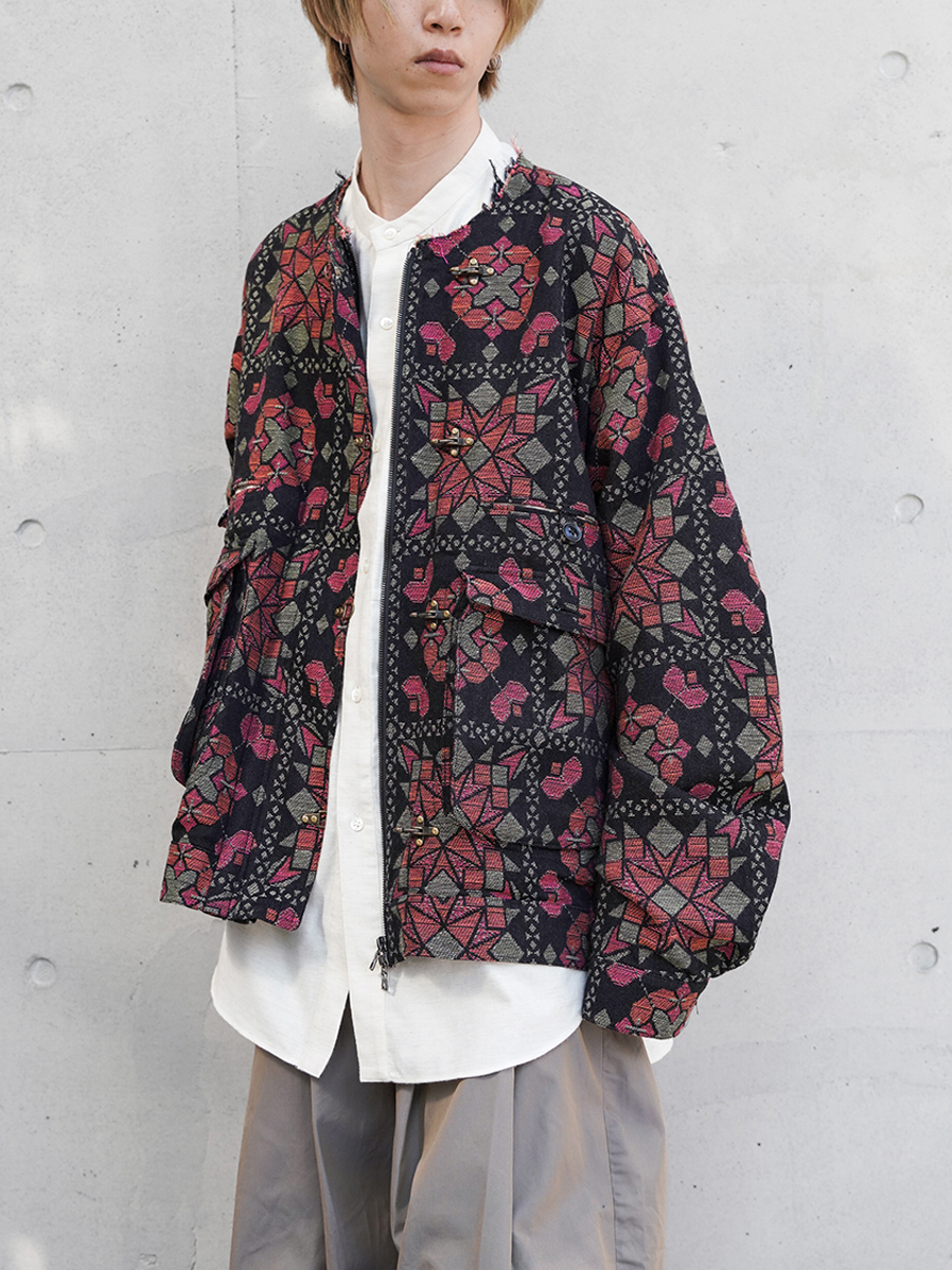 EMAM "NOCOLLAR FIREMAN JACKET" - BLACK