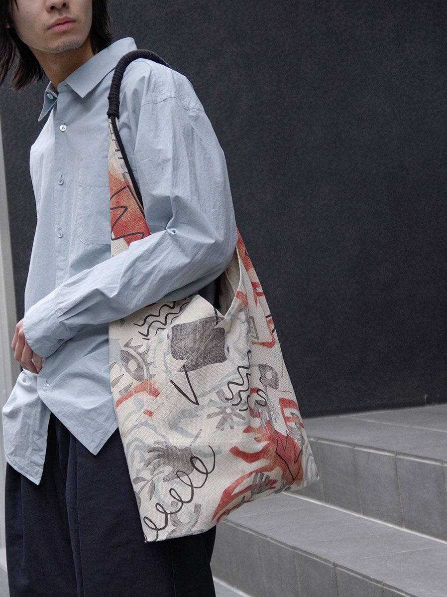 EMAM "Motif Print Code Bag" - ORANGE