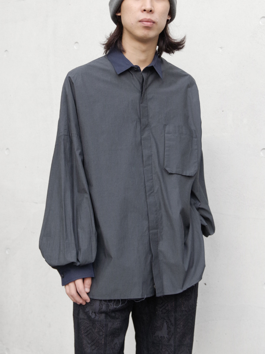 THE JEAN PIERRE "11XL Cleric shirt" - INK BLACK