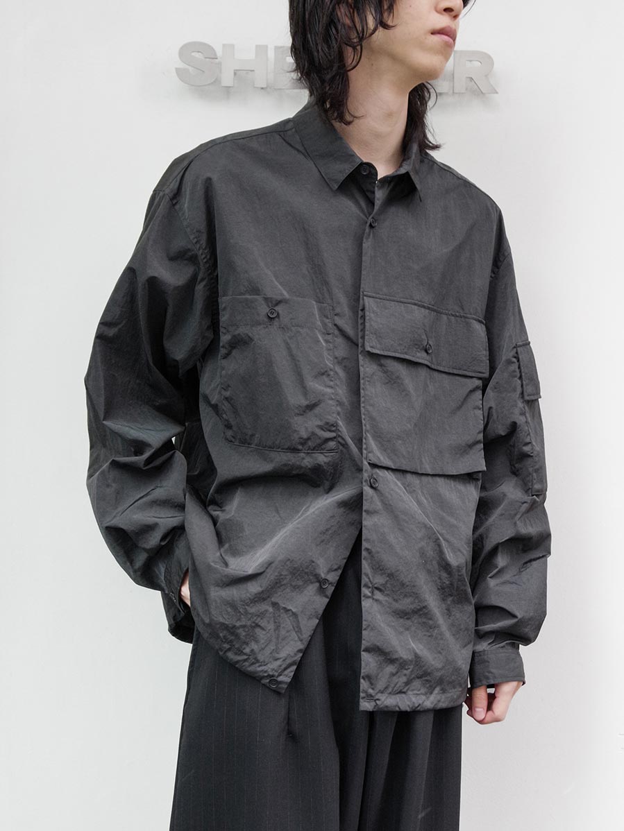 THE JEAN PIERRE "Beta Shirt(NYLON)" - INK BLACK