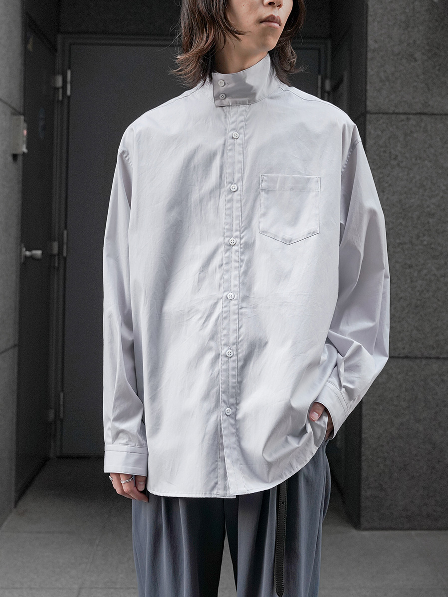 JUHA "HIGH NECK BROAD SHIRT" - LILAC