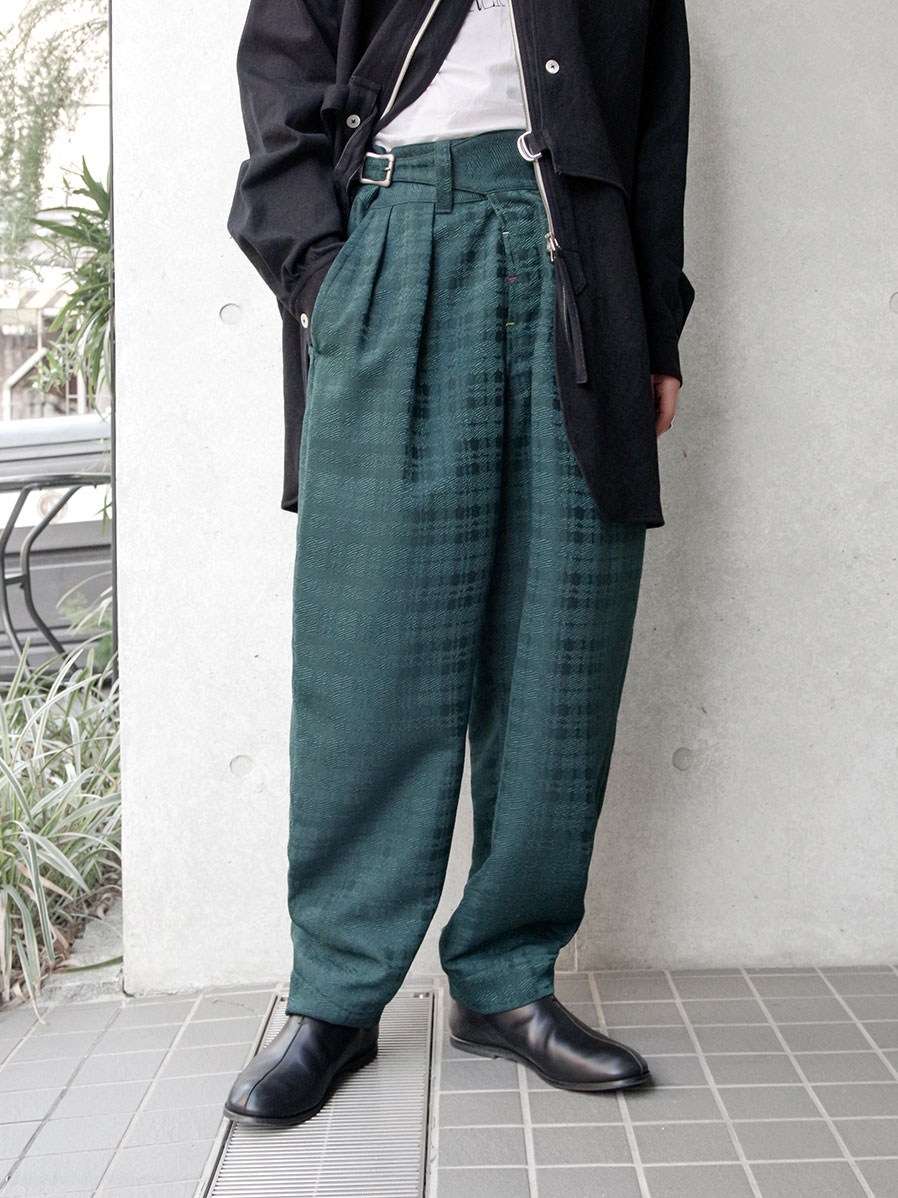 LEH "GURKHA PANTS" - GREEN JACQUARD