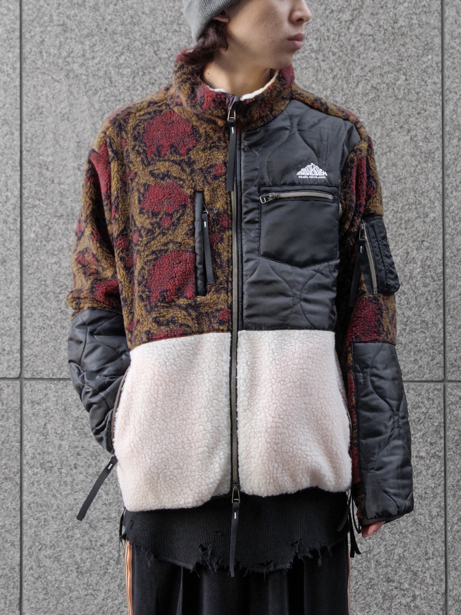 LEH "FLEECE BLOUSON" - WHITE MIX