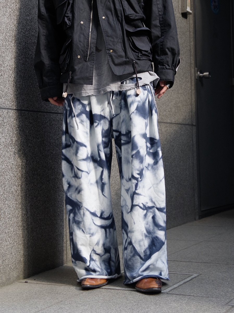 SHINYAKOZUKA "OVERDYED HOME BAGGY" - WHITE×NAVY