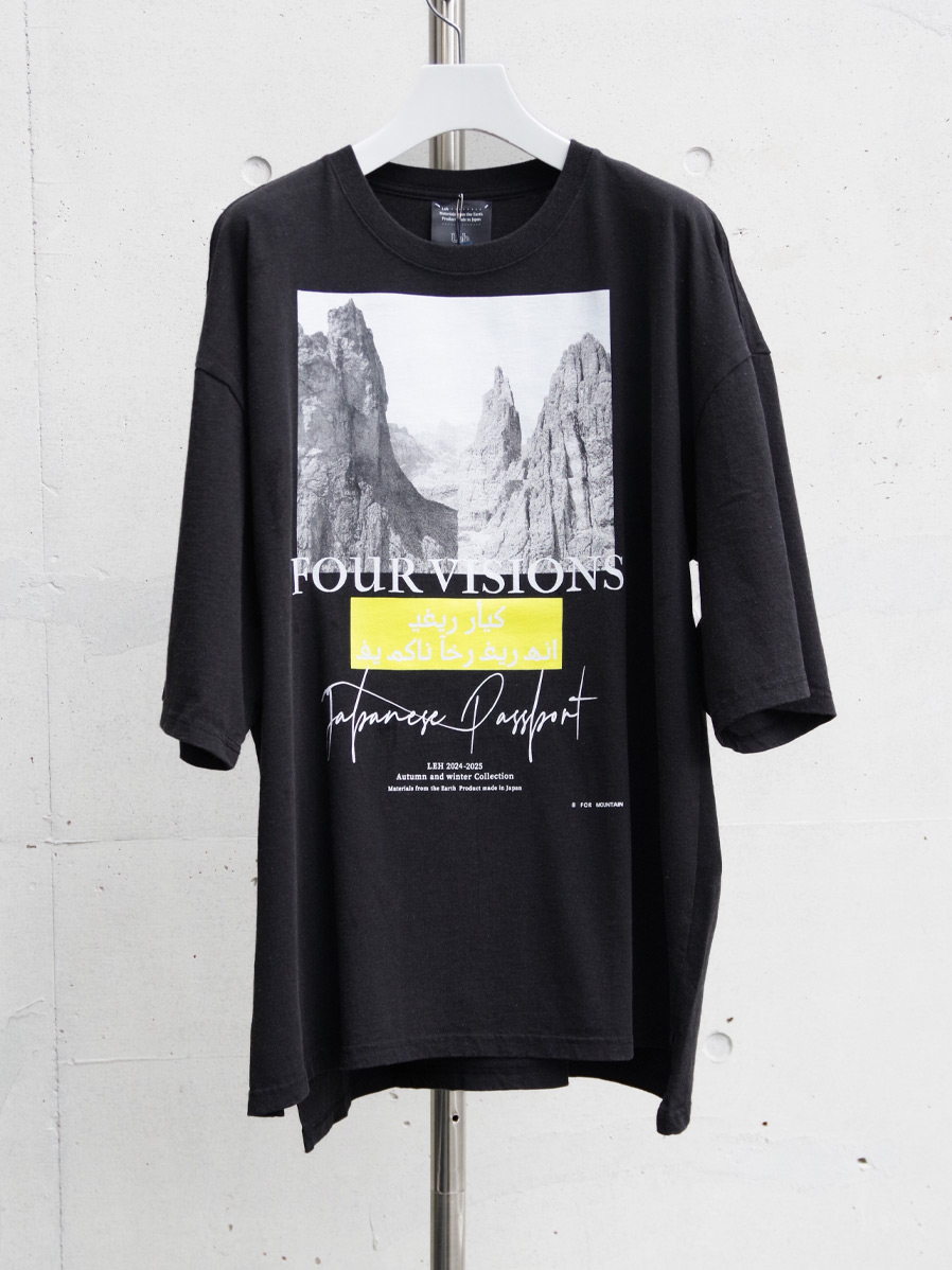 LEH "Big Size Slit T-SH" - Black(Mountain)