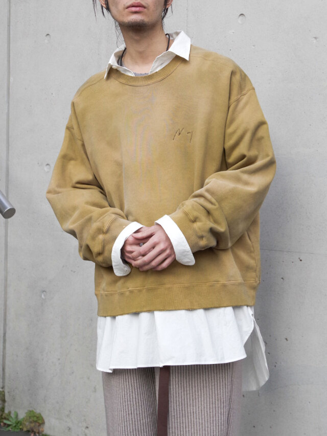 ANCELLM "UNEVENNESS SWEAT SHIRT" - MOSS