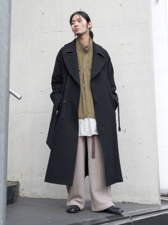JUHA BELTED OVER COAT ラップコート ブラック 3 JUHA (ユハ) 