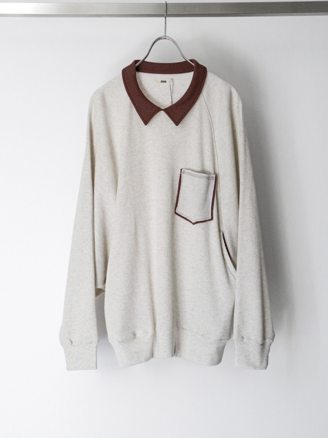 EMAM "Reverse Collar Raglan Tops" - IVORY