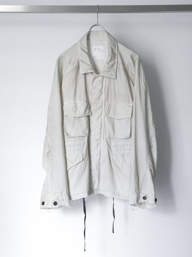 ANCELLM "AGING FIELD JACKET" - WHITE