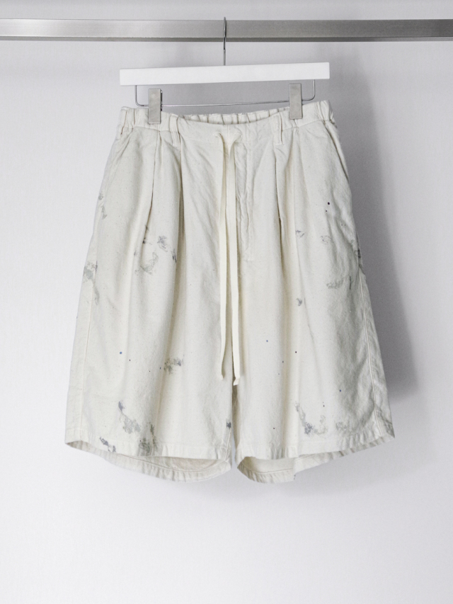 ANCELLM "C/R DUCK SHORT PANTS" - WHITE