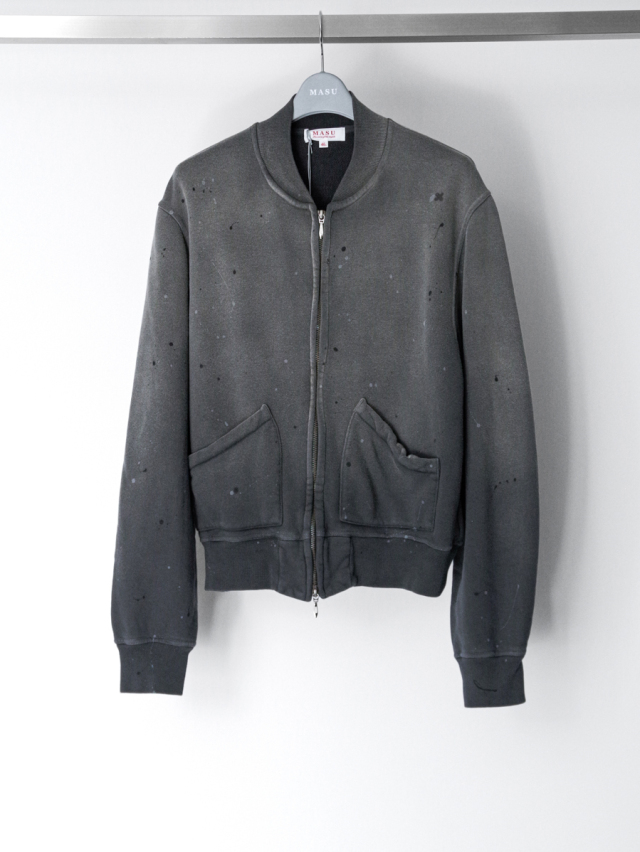 MASU "CLOVER SPLATTER SWEAT BLOUSON" - BLACK