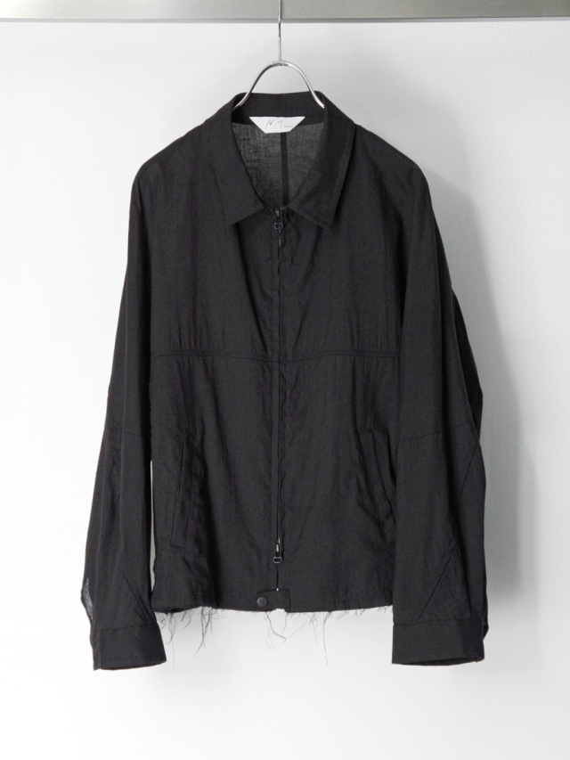 ANCELLM "L/N ZIPUP SHIRT JACKET" - BLACK