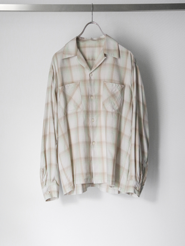 URU "OPEN COLLAR L/S SHIRTS" - BEIGE