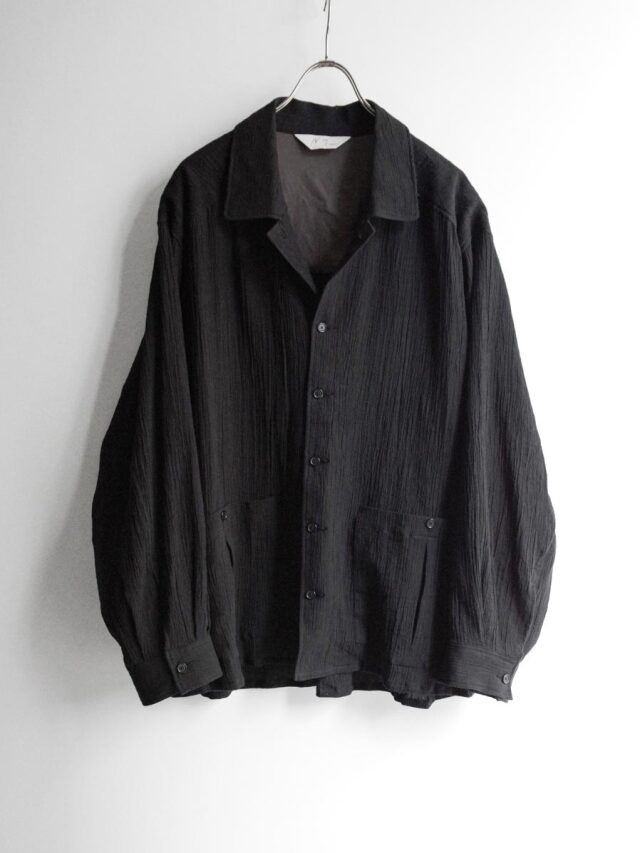 ANCELLM "CREPE SHIRT JACKET" - BLACK