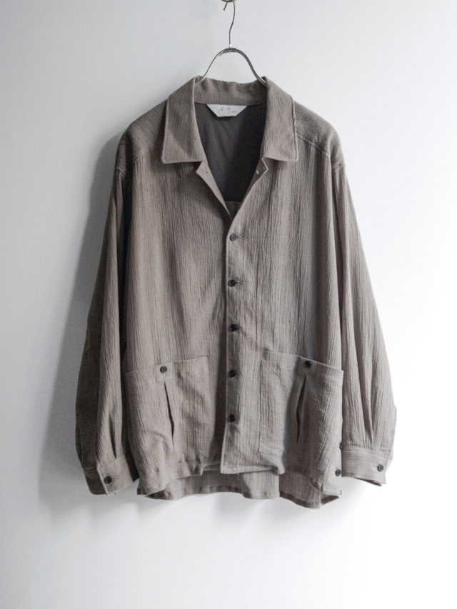 ANCELLM "CREPE SHIRT JACKET" - GREIGE