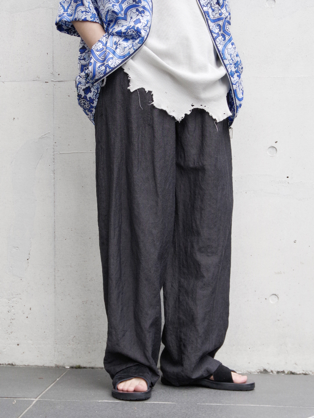 soe "Darts Easy Trousers" - GRAY (WOOL/LINEN)