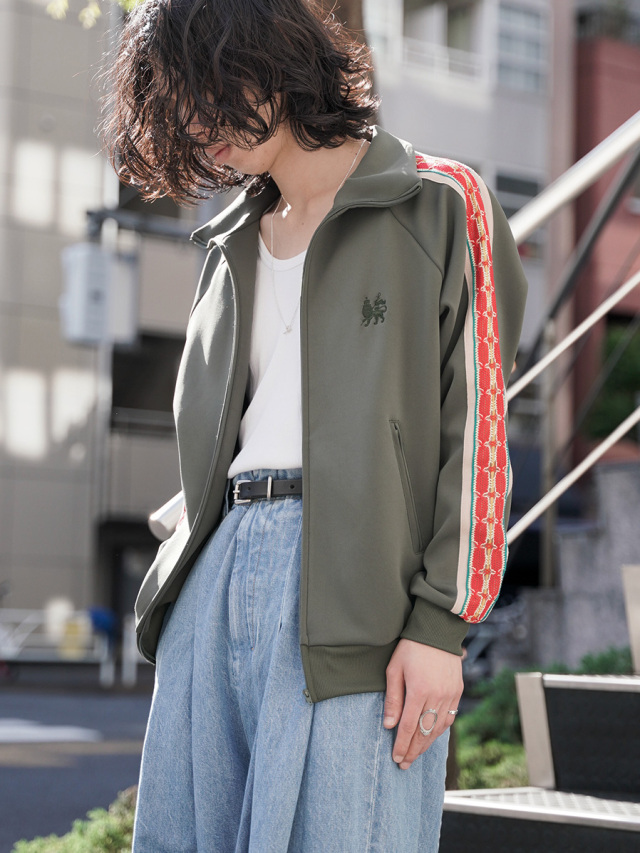 Sasquatchfabrix. "LACE TAPE TRACK JACKET" - KHAKI