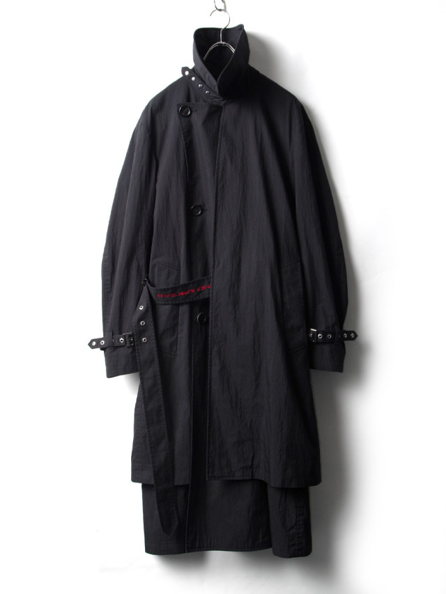 ALMOSTBLACK (オールモストブラック) "LAYERED TRENCH COAT" ＜トレンチコート＞
