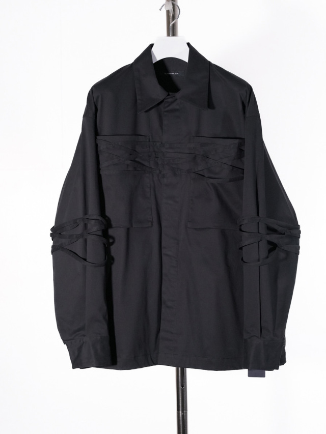 ALMOSTBLACK "WOVEN IVY TAPE MILITARY BLOUSON"