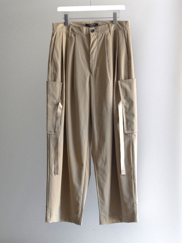 ALMOSTBLACK "WOVEN 6POCKET PANTS" - BEIGE